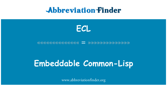 ECL: Embeddable Common-Lisp