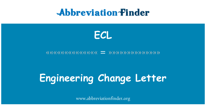 ECL: Инженерные изменения письмо