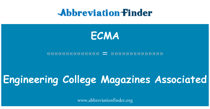 ECMA: Magazin