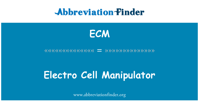 ECM: Electro buňky manipulátor
