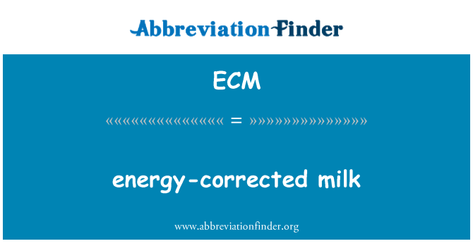 ECM: energy-corrected milk