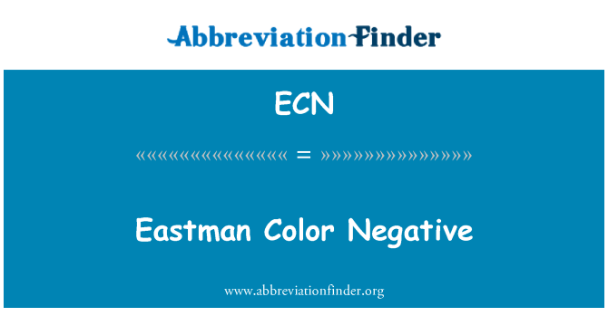 ECN: Eastman Color négatif