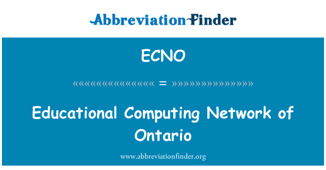 ECNO: Edikasyon Informatique rezo Ontario