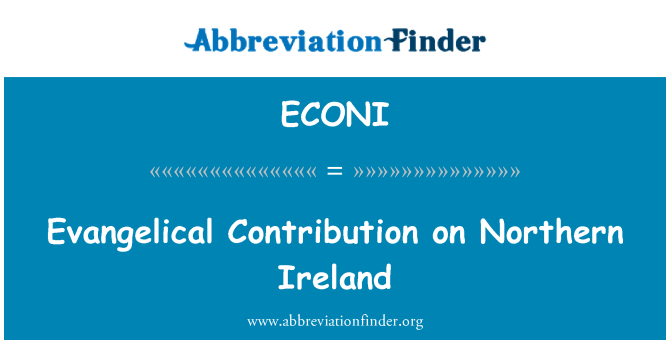 ECONI: Ewangeliczne wkład w Irlandii Północnej