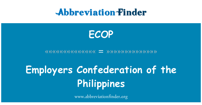 ECOP: Delodajalci konfederacijo Filipinov