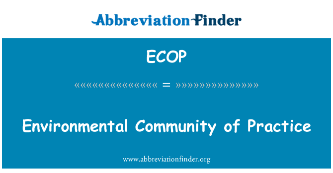 ECOP: Ambiental comunitat de pràctica