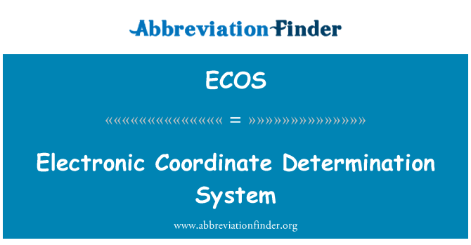 ECOS: Sistem penentuan menyelaras elektronik