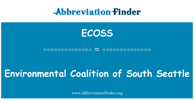 ECOSS: Coalizione ambientale di South Seattle