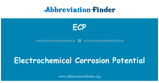 ECP: Potenziale di corrosione elettrochimica