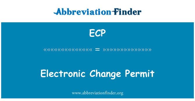ECP: Elektronische Änderung zulassen