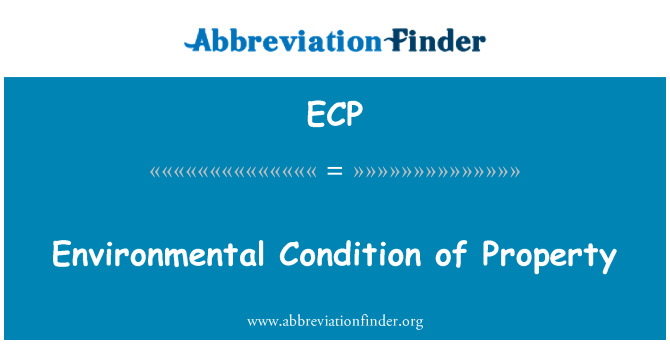 ECP: Cyflwr amgylcheddol o eiddo