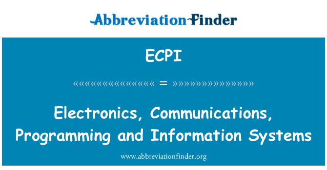 ECPI: Elektronika, komunikace, programování a informační systémy