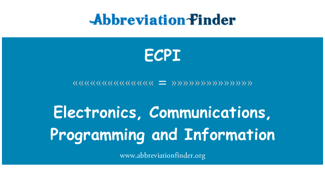ECPI: Elektronika, komunikace, programování a informace