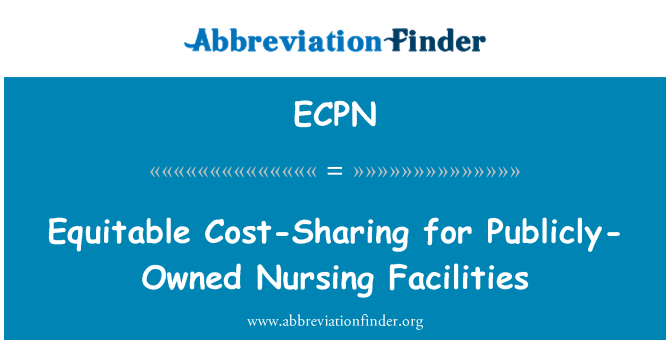 ECPN: Rettferdig Cost-Sharing for offentlig eide sykepleie fasiliteter