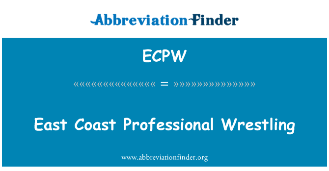 ECPW: East Coast Professional Wrestling