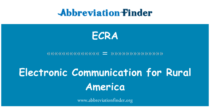 ECRA: Comunicazione elettronica per America rurale