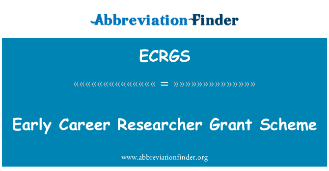 ECRGS: Cynllun Grant y ymchwilydd gyrfa cynnar