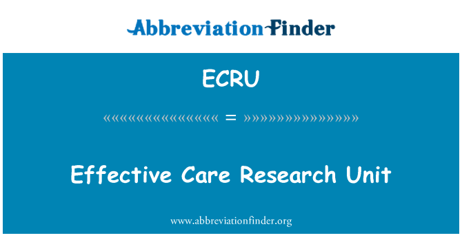 ECRU: יחידת המחקר טיפול יעיל