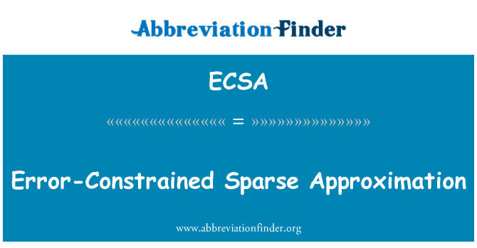 ECSA: تقریب پراکنده خطای محدود