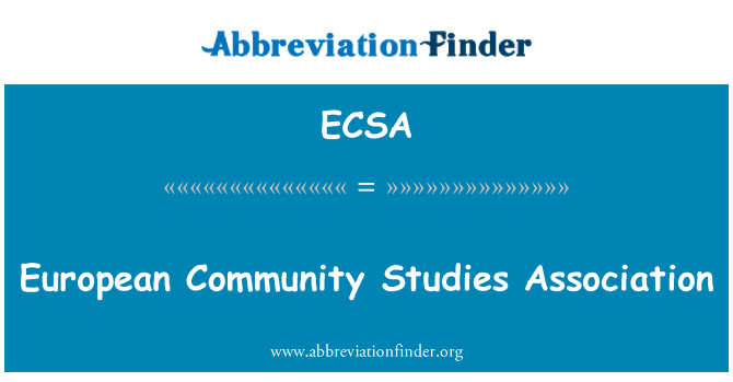 ECSA: European Community Studies Association