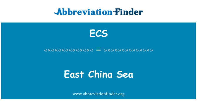 ECS: East China Sea