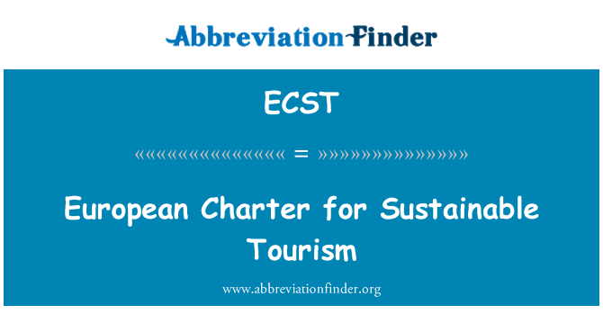 ECST: European Charter for Sustainable Tourism