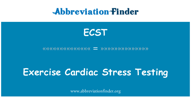 ECST: Cvičení, srdeční stres testování