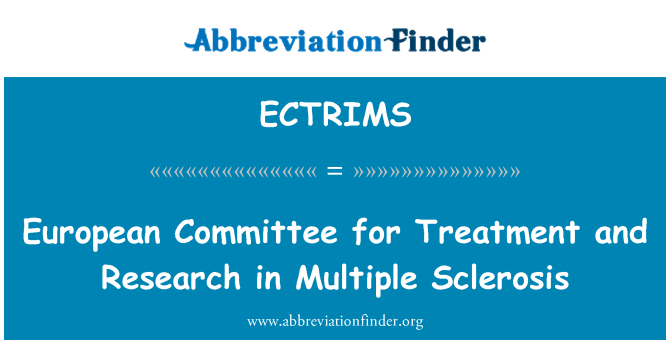 ECTRIMS: Euroopa Elektrotehnika ravi ja uuringud sclerosis multiplex