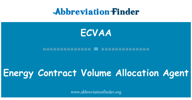 ECVAA: Energi kontrakt volumen tildeling Agent