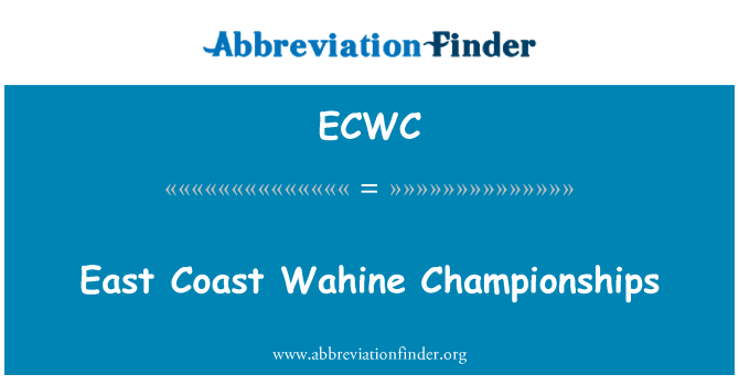 ECWC: Wahine prvenstvo v vzhodni obali