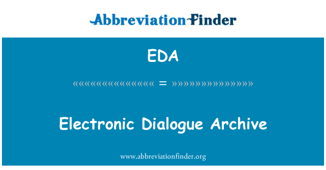 EDA: أرشيف الحوار الإلكترونية