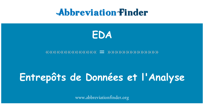 EDA: Entrepôts دي Données et تحليل