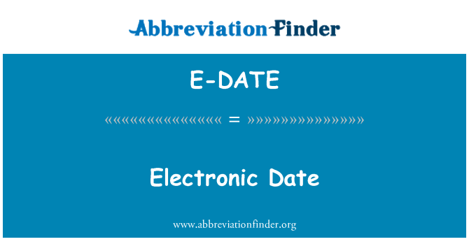 E-DATE: 電子の日付