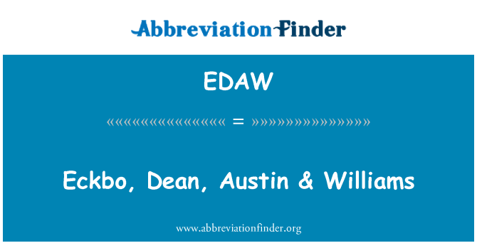 EDAW: ・ エクボ、ディーン、Austin & ウィリアムズ
