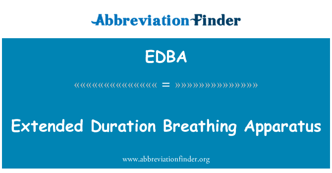 EDBA: Aparelhos respiratórios de duração prolongada