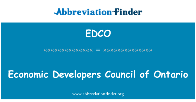 EDCO: Economic Developers Council of Ontario