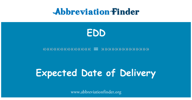 EDD: S' Date de Livraison