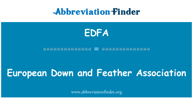 EDFA: 歐洲下和羽毛協會