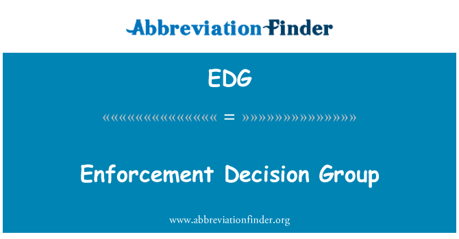 EDG: Anfòsman desizyon gwoup