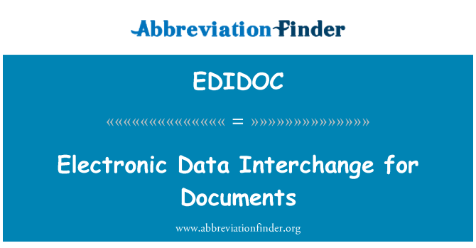 EDIDOC: 电子数据交换的文件