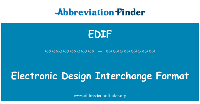 EDIF: تنسيق التبادل التصميم الإلكتروني