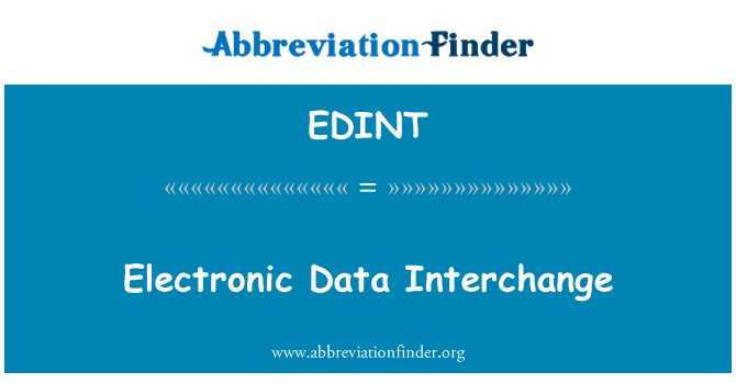 EDINT: 电子数据交换