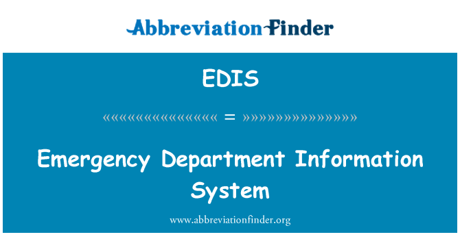 EDIS: Sistem informasi gawat darurat