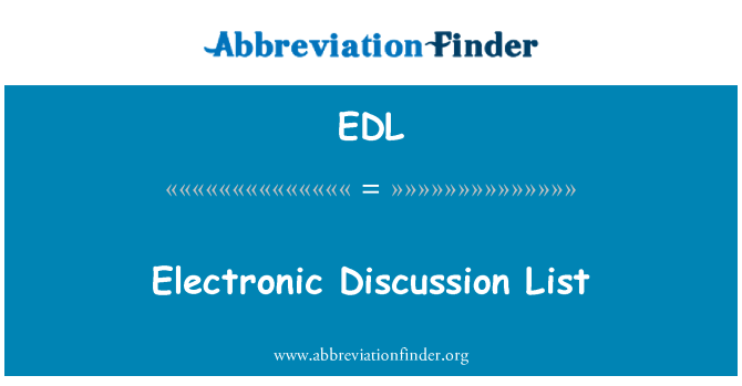 EDL: Lista de discussão eletrônica