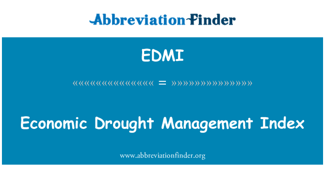 EDMI: Index ekonomické sucho Management