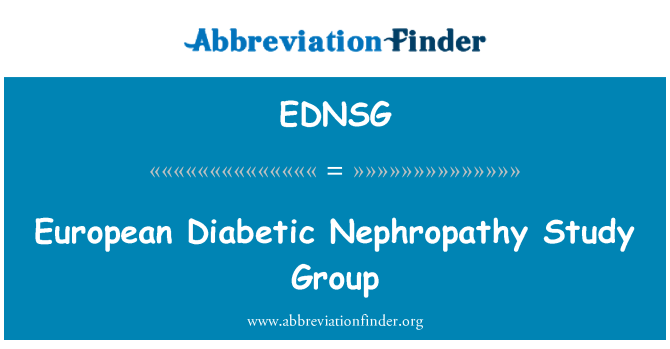 EDNSG: Grupp tal-istudju tal-nefropatija tal-Diabetic Ewropea