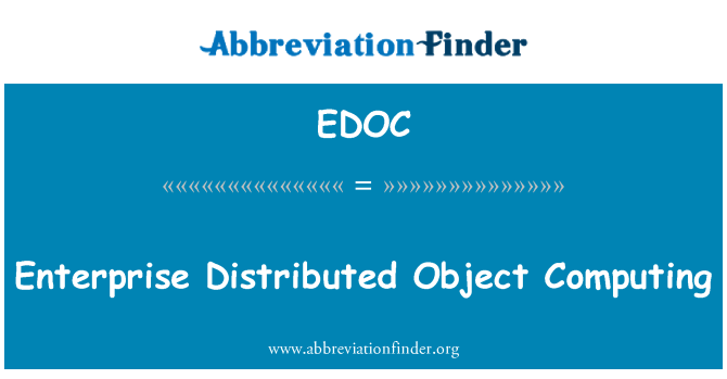 EDOC: 企业分布式对象计算