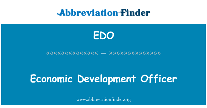 EDO: Economic Development Officer
