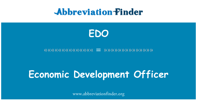 EDO: Agente de desenvolvimento econômico