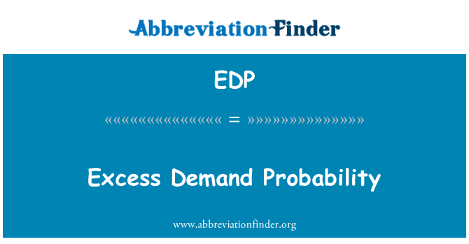 EDP: Probabilità di eccesso di domanda